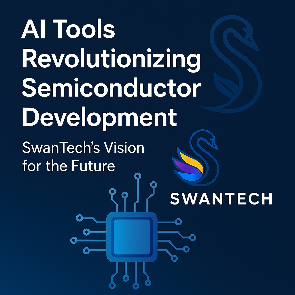 AI-powered semiconductor development workflow showing intelligent design tools and automation